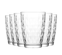LAV 6x Clear 415ml Artemis Highball Glasses - Tall Hi Ball Glass Water Gin Juice Cocktail Drinking Glassware Tumblers Set