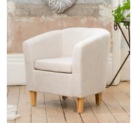 Artemis Home Alderwood 68cm Wide Fabric Tub Chair Armchair in Beige Artemis Home Beige