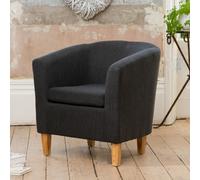 Artemis Home Alderwood 68cm Wide Fabric Tub Chair Armchair in Black Artemis Home Black