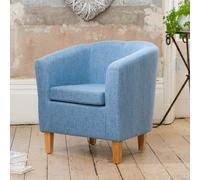 Artemis Home Alderwood 68cm Wide Fabric Tub Chair Armchair in Blue Artemis Home Blue