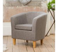 Artemis Home Alderwood 68cm Wide Fabric Tub Chair Armchair in Dark Grey Artemis Home Dark Grey