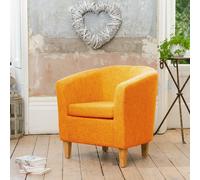 Alderwood 68cm Wide Fabric Tub Chair Armchair Artemis Home Orange One Size