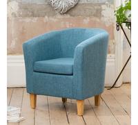 Artemis Home Alderwood 68cm Wide Fabric Tub Chair Armchair in Teal Artemis Home Teal