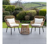 Artemis Home Carbini 3 Piece Patio Bistro Set in Cream Artemis Home Cream