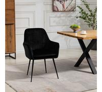Artemis Home Carrara Velvet Dining Chairs - Set of 2 - Black, Black