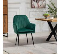 Carrara Velvet Dining Chairs - Set Of 2 - Green