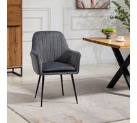 Artemis Home Carrara Velvet Dining Chairs - Set of 2 - Grey, Grey
