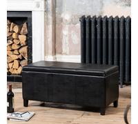 Artemis Home Davenport Storange Ottoman in Black Artemis Home Black