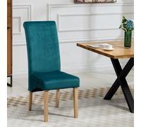 Artemis Home Dosenna Oval Dining Table Set with 4 Rimini Velvet Chairs in Teal Artemis Home Teal