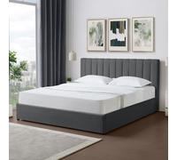 Evelynne Fabric 180Cm Superking Ottoman Bed Frame - Dark Grey