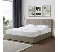 Artemis Home Evelynne Fabric 180cm Superking Ottoman Bed Frame in Light Brown | Size: Super King Artemis Home Light Brown Super King