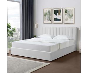 Artemis Home Evelynne Fabric 180cm Superking Ottoman Bed Frame in Light Grey | Size: Super King Artemis Home Light Grey Super King