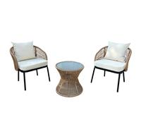 Artemis Home Florent Patio Bistro Set in Natural Artemis Home Natural