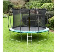Leapfrog 12Ft Or 366Cm Round Outdoor Trampoline With Green Padding, Internal Safety Enclosure And Ladder
