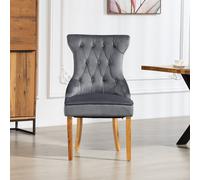 Artemis Home Martina Velvet Fabric Dining Chairs - Set of 2 in Grey | Size: 2 Pack Artemis Home Grey 2 Pack