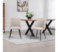 Artemis Home Set of 2 Morandi Fabric Dining Chairs - Set of 2 in Brown Artemis Home Brown