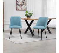 Artemis Home Set of 2 Morandi Fabric Dining Chairs - Set of 2 in Teal Artemis Home Teal