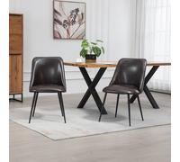 Artemis Home Set of 2 Morandi Faux Leather Dining Chairs - Set of 2 in Brown Artemis Home Brown