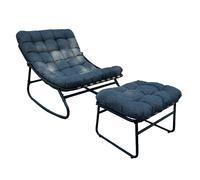 Artemis Home Solace Outdoor Rocking Chair & Stool in Dark Grey Artemis Home Dark Grey