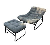 Artemis Home Solace Outdoor Rocking Chair & Stool in Light Brown Artemis Home Light Brown