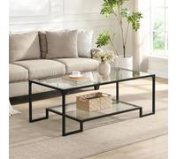 Artemis Home Vertex Rectangular Coffee Table with Shelf in Clear Artemis Home Clear