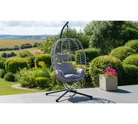 Artemis Home Wilton Outdoor Hanging Egg Pod Chair: Cream