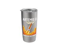 Artemis II Back to the Moon Rocket Launch Space Graphic Stainless Steel Insulated Tumbler