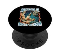 Artemis II Back to The Moon Vintage Space Rocket Retro PopSockets Adhesive PopGrip