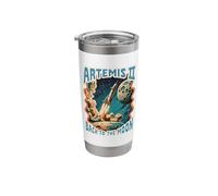 Artemis II Back to The Moon Vintage Space Rocket Retro Stainless Steel Insulated Tumbler
