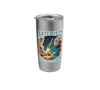Artemis II Back to The Moon Vintage Space Rocket Retro Stainless Steel Insulated Tumbler