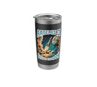 Artemis II Back to The Moon Vintage Space Rocket Retro Stainless Steel Insulated Tumbler