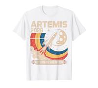 Artemis II Launch Back to The Moon 2026 Value Graphic T-Shirt, Men, White, M