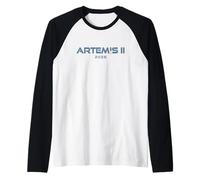 Artemis II Launch Mission to The Moon 2026 Futuristic Text Raglan Baseball Tee