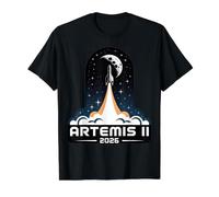 Artemis II Launch to The Moon 2026 Value Graphic T-Shirt, Men, Black, S