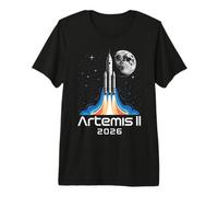 Artemis II Launch to The Moon Space Mission 2026 Premium T-Shirt