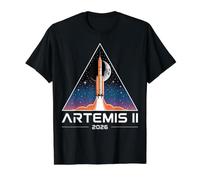 Artemis II Launch to The Moon Space Mission 2026 Value Graphic T-Shirt, Men, Black, L