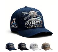 Artemis II Lunar Mission Commemorative Cap, 2026 Back to the Moon Hat, Astronaut Theme Baseball Cap for Space Explore (#A)