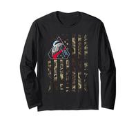 Artemis II Patch Us Camo Flag Back to The Moon Patriotic Long Sleeve T-Shirt