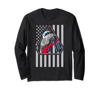 Artemis II Patch Us Flag Back to The Moon Patriotic Long Sleeve T-Shirt