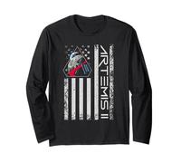 Artemis II Patch Us Flag Back to The Moon Patriotic Long Sleeve T-Shirt