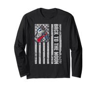 Artemis II Patch Us Flag Back to The Moon Patriotic Long Sleeve T-Shirt