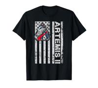 Artemis II Patch Us Flag Return to The Moon Patriotic T-Shirt