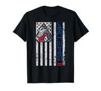 Artemis II Patch Us Flag Return to The Moon Patriotic T-Shirt