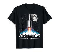 Artemis Launch to The Moon Value Graphic T-Shirt, Men, Black, S