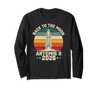 Artemis Lunch Back to The Moon 2026 Retro Vintage Space Long Sleeve T-Shirt