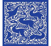 Artemis Muse Women's William De Morgan Fantastic Ducks Electric Blue & Ivory Luxury Silk Scarf 120x120cm in Bright Blue | Size: 120x120 cm Artemis Muse Bright Blue 120x120 cm