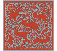 Artemis Muse Women's William De Morgan Fantastic Ducks Rust & Blue Luxury Silk Scarf 120x120cm in Turquoise | Size: 120x120 cm Artemis Muse Turquoise 120x120 cm