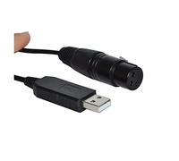 Artemisia FTDI FT232RL CHIP USB TO RS485 DMX512 3P XLR FEMALE/MALE CONVERTER FREESTYLER QLC STAGE CONTROLLER CABLE (Size : 1M, Color : XLR FEMALE I)