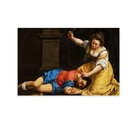Artemisia Gentileschi Jael And Sisera Classic Masterpiece Poster Wall Art Scroll Canvas Painting Picture Living Room Decor Home 20x30inch(50x75cm)