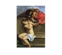 Artemisia Gentileschi Painter Works《Susanna And The Elders》Printed Posters Wall Art Canvas Living Room Bedroom Decor Artworks 12x18inch(30x45cm)